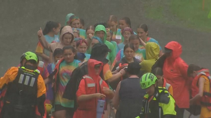 Girl Scouts rescued from flood waters